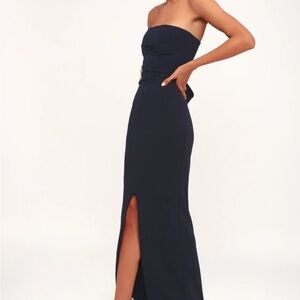 Lulus Navy blue strapless